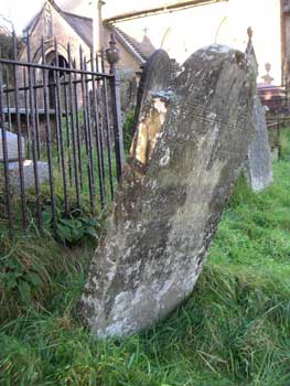 The graveyard at Llanwynno churchyard