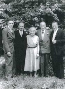 May 1960 and four of the Thomas Boys pose with their mam